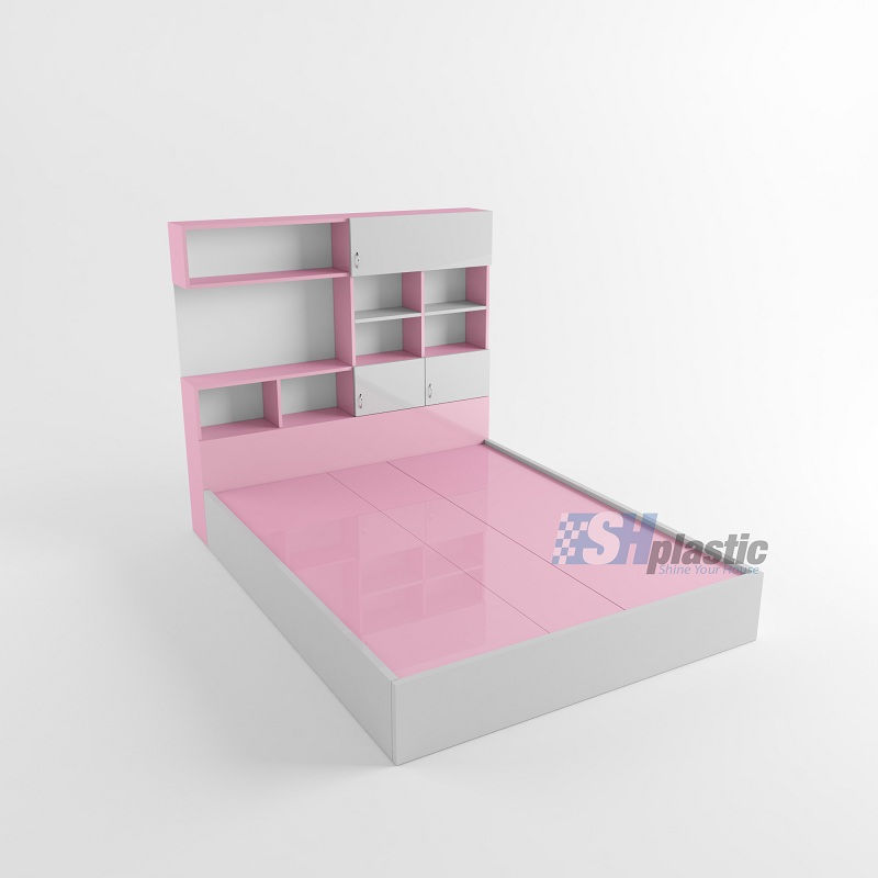 Giường ngủ nhựa kết hợp kệ trang trí SHPlastic GN16