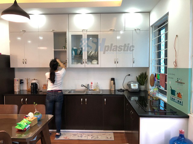 Hình ảnh tủ bếp nhựa Đài Loan nhà khách hàng của SHplastic